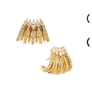 Nadri Gold Plate Nix Hoop Earrings